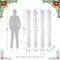 Set of 4 6ft/9ft Pre-Lit Snow Flocked White Pine Christmas Garland,with Warm White/Multi-color G15 Globe LED Lights and Timer, 8 Function